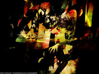 Man sitting colorful background blood - his knee free wallpaper