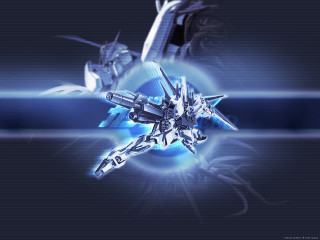 Futuristic blue white object mecha - mecha free wallpaper