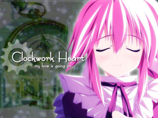 Pink hair clock neo romanticism - my love free wallpaper for desktop