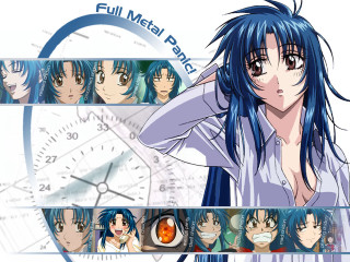 Bluehair clock fullmetalpanic eizankikukawa anime - anime visual free wallpaper for desktop