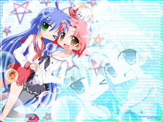 Anime girls green eyes long 2 - a red purse free wallpaper