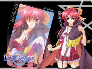 Anime pinkhair redcape purpleoutfit blackbackground - a purple outfit free wallpaper