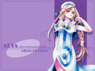 Anime character longhair dress purple - long hair and a dress free wallpaper