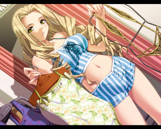 Woman stripes bed purse remodernism - a cross stitch free wallpaper for desktop