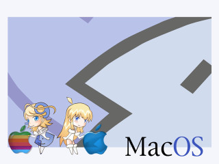 Macos apple logo two girls - a couple of girls free wallpaper