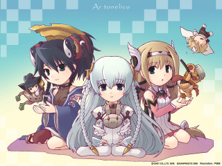 Anime girls blanket cat dog - top of them free wallpaper