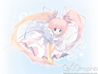 Anime girl pink hair cat 3 - free fantasy wallpaper