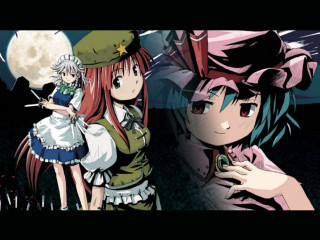 Moon girls maid asia red - two anime character free wallpaper