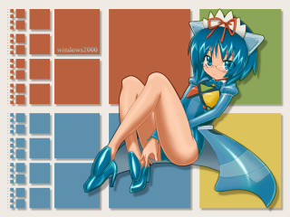 Cartoon character wall blue outfit - a blue outfit free wallpaper for desktop