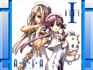 Anime couple cat dog blue - comic cover art free wallpaper