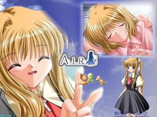 Girl blonde hair bird school - her hand and a bird free wallpaper
