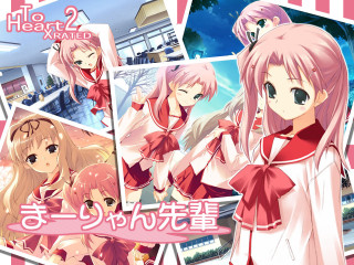 Anime pinkhair girls white red - wearing free wallpaper