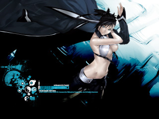 Woman bikini sword blackcloak blue - ann thetis blacker free wallpaper