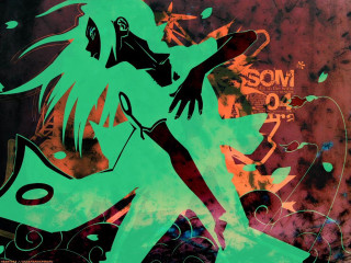 Woman scissors green background silhouette - a painting of a woman free wallpaper for desktop