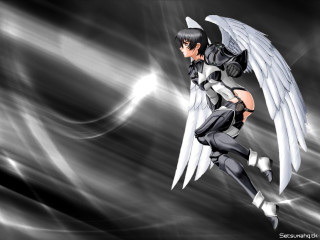 Angel wings digital gothic cedric - a white background behind free wallpaper