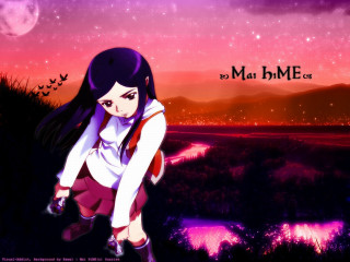 Girl long hair backpack hill - a hill free wallpaper for desktop