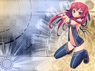 Girl blue outfit gun clock - a blue outfit free wallpaper