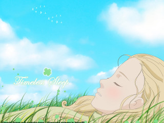 Girl grass dreamlike sky blonde - dreamlike free wallpaper