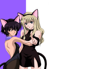 Anime girls cat ears finger - manga and anime 1 9 9 9 free wallpaper