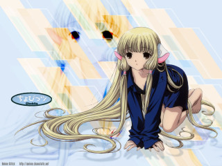 Blonde girl anime bangs twintails - black shirt free wallpaper