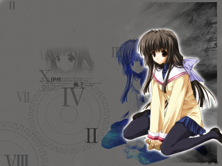 Anime girl clock hikarizaka uniform - a clock in the background free wallpaper
