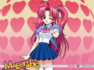 Pink hair sailor girl heart - pink free wallpaper for desktop