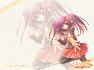 Pink haired anime girls dancing - a picture frame free wallpaper