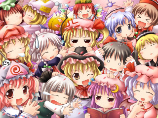 Anime girls colorful smiling pink - madhouse free wallpaper