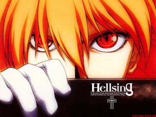 Anime redhair cross redeye hellsing - his chest free wallpaper