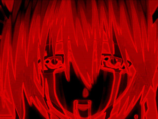 Creepy woman red background eyes - a creepy face free wallpaper for desktop