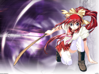 Girl sword purple background anime 2 - a purple background free wallpaper