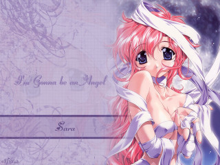Anime girl pink hair white - a white ribbon free wallpaper
