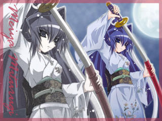 Baioken eishun sisters swords fullmoon - a pink frame free wallpaper