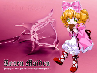 Pink dress girl chocolate holding - a pink ribbon free wallpaper for desktop