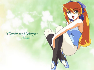 Anime girl red hair blue 4 - long red hair free wallpaper