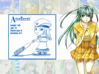 Girl baseball bat anime portrait - a caption free wallpaper