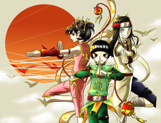 Group people cloudy day red - a sun in the background free wallpaper