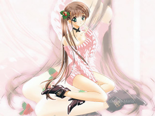 Long haired woman sitting hat - her head and a cigarette free wallpaper