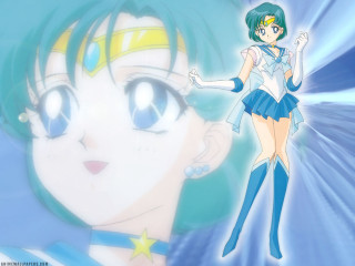 Blue star sailor mercury mizuno - amano free wallpaper
