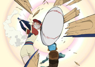 Woman giant object man baseball - a baseball bat free wallpaper