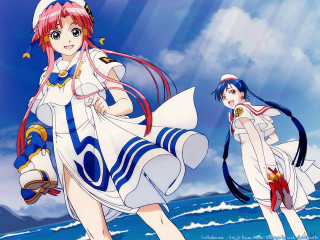 Anime girls ocean sailor uniform - the ocean free wallpaper