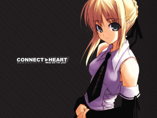 Blonde girl braided tie anime - net art free wallpaper