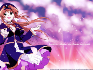Anime girl purple dress clouds - a purple dress free wallpaper