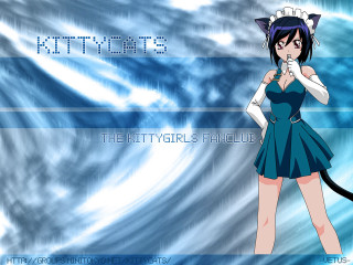 Girl blue dress cat ears - a cat ear free wallpaper