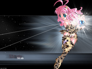 Cartoon run light shining star - shining behind her free wallpaper