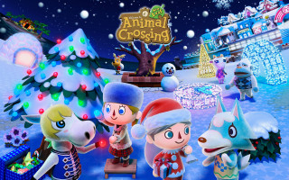 Animal crossing christmas reindeer snow - arabella rankin free wallpaper for desktop