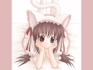 Girl bed anime furry kawaii - kawaii free wallpaper