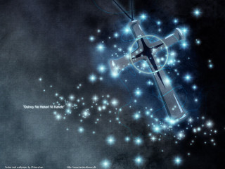 Gothic starry cross moon aurora - the background and a sky background free wallpaper