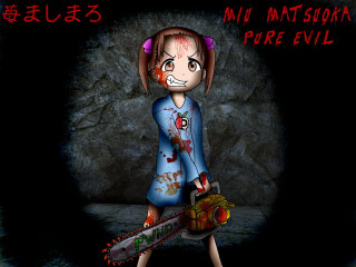 Cartoon chainsaw darkroom blood smile - evil free wallpaper