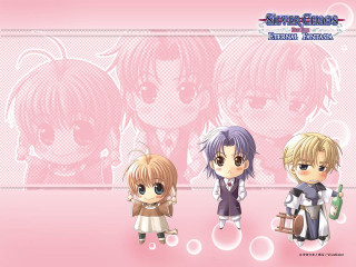 Anime characters pink bubbles school - three anime character free wallpaper for desktop